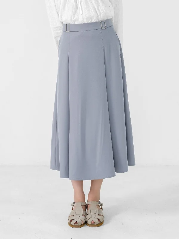 Marina Buckled A-line Midi Skirt*