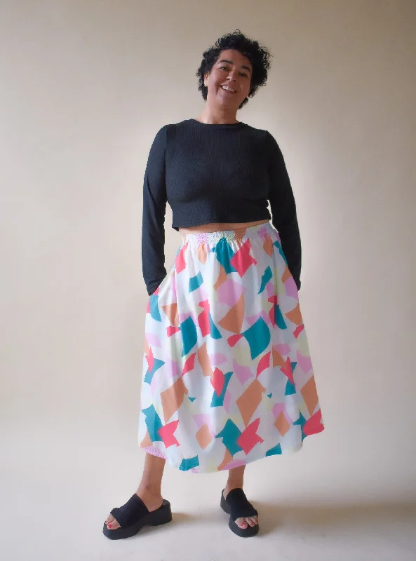 Eva Midi Skirt in Color Splash