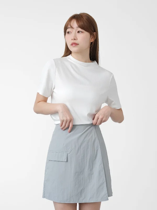 Nylon Cargo Mini Skirt