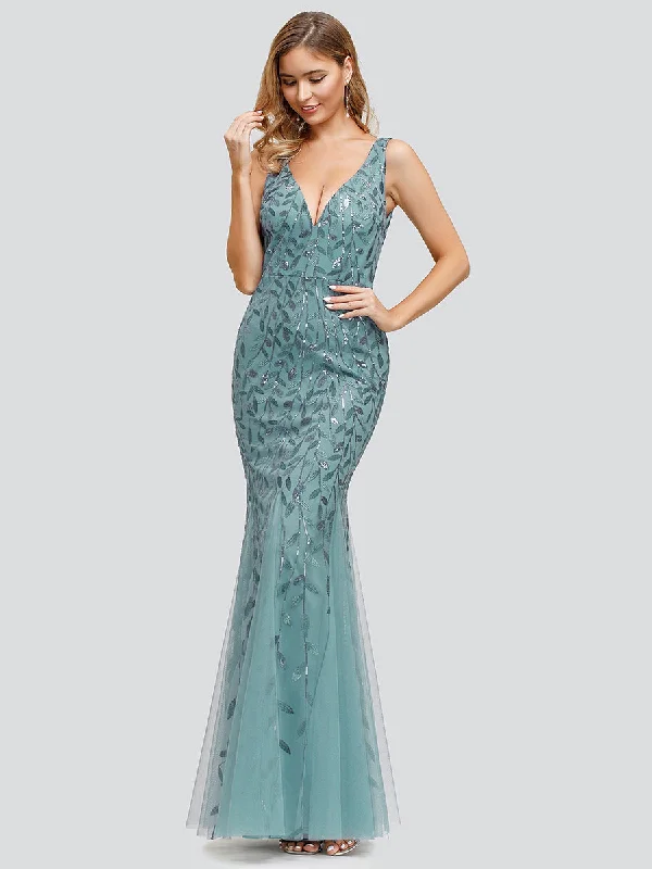 Classic Fishtail Sequin Wholesale Evening Dresses for Women