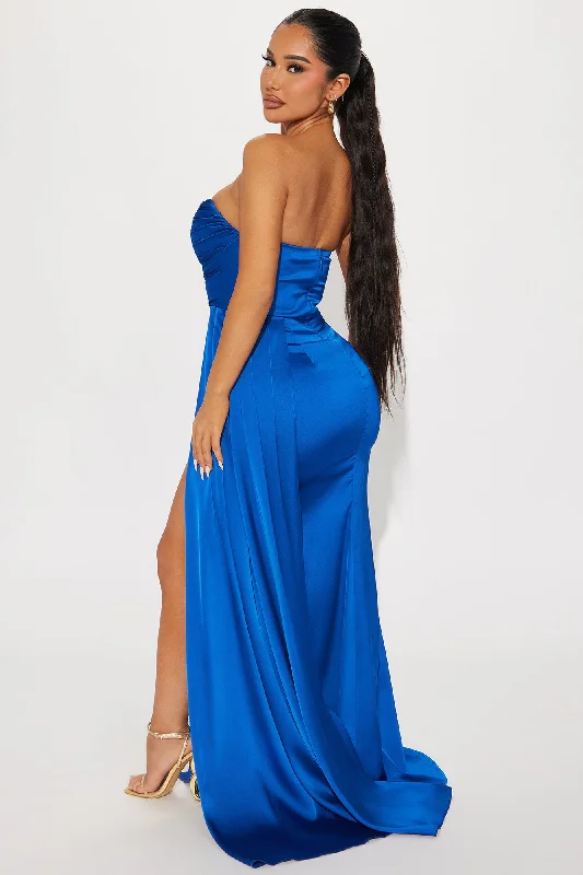 Clementine Satin Gown - Royal