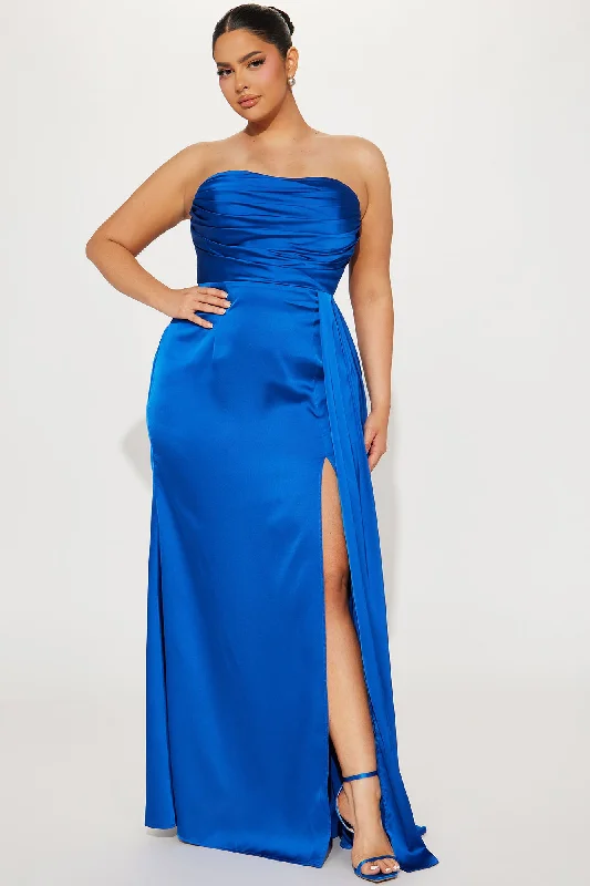 Clementine Satin Gown - Royal