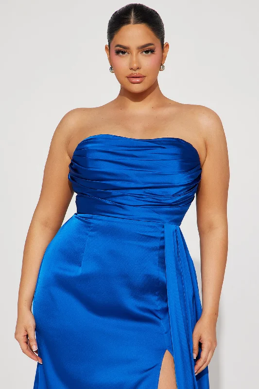 Clementine Satin Gown - Royal