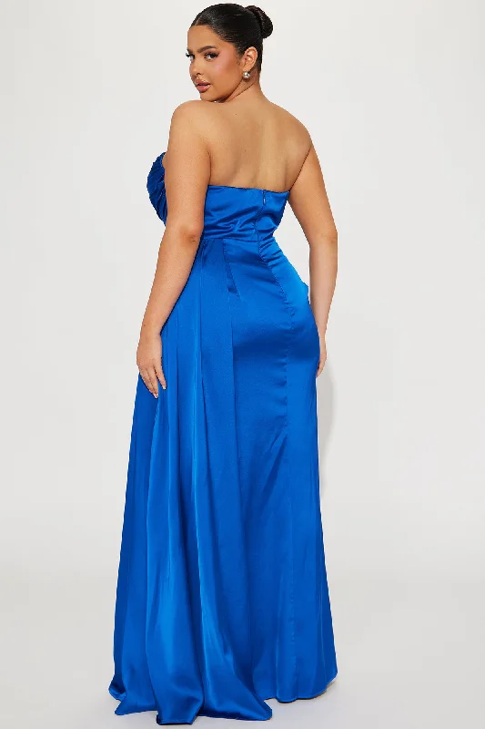 Clementine Satin Gown - Royal