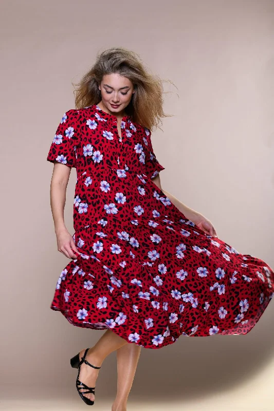 Paco Flower & Animal Crepe Dress