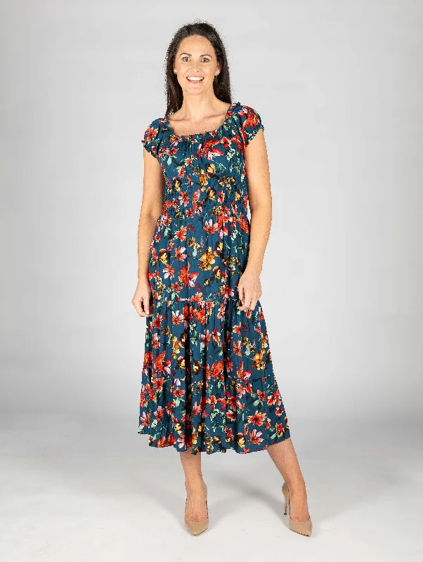 Gathered Neckline Dress