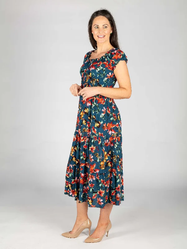 Gathered Neckline Dress