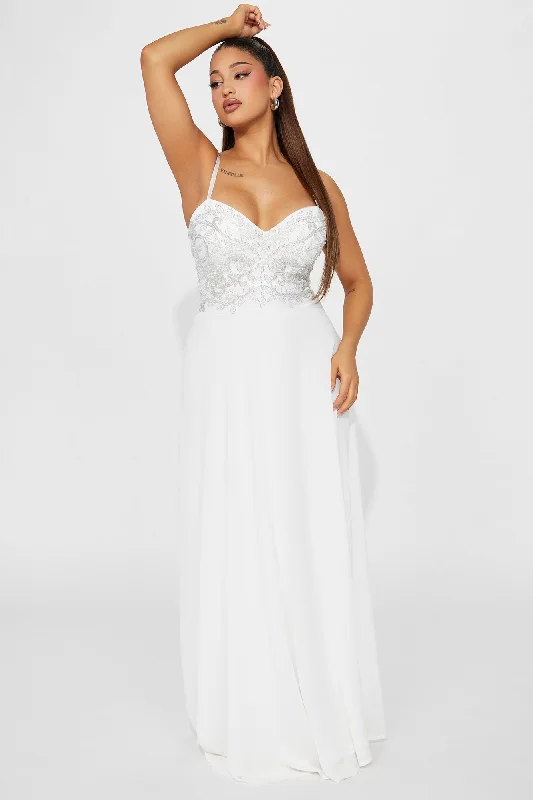 Gracie Chiffon Gown - Off White