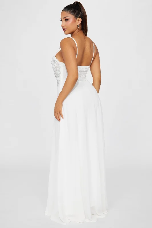 Gracie Chiffon Gown - Off White