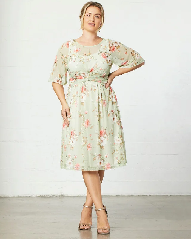 Sage Floral Print / 0X (10-12)