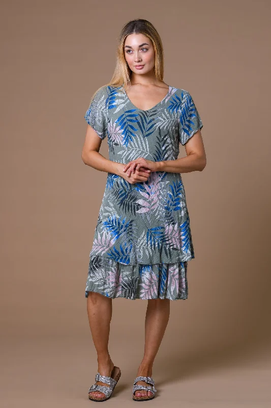 Leaf Print Dress