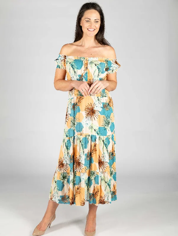 Printed Cap sleeve dress