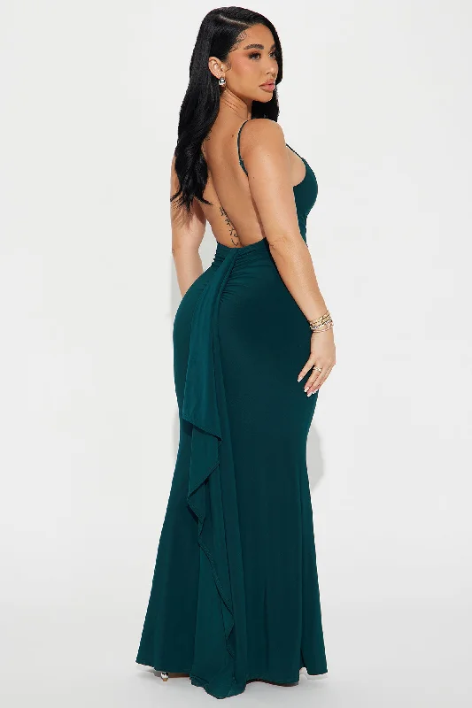 Talia Backless Gown - Hunter