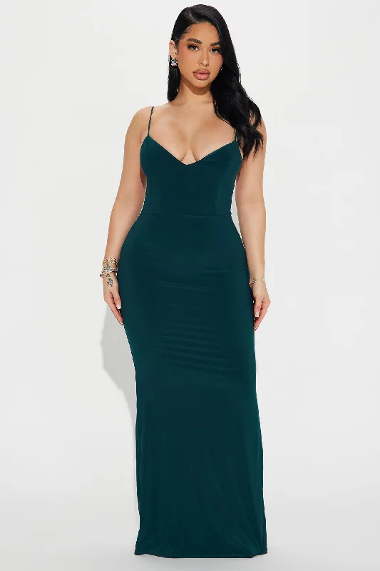 Talia Backless Gown - Hunter