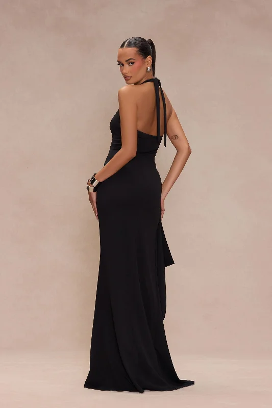 Taylor Crepe Gown - Black