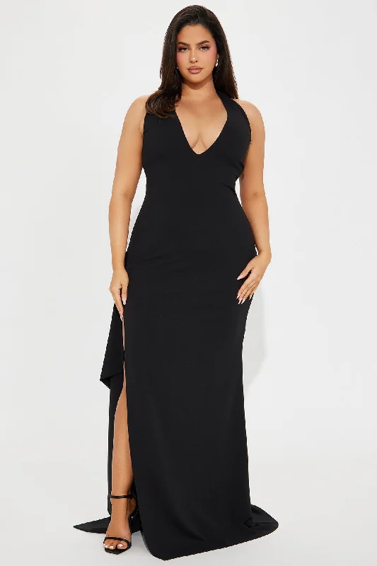 Taylor Crepe Gown - Black