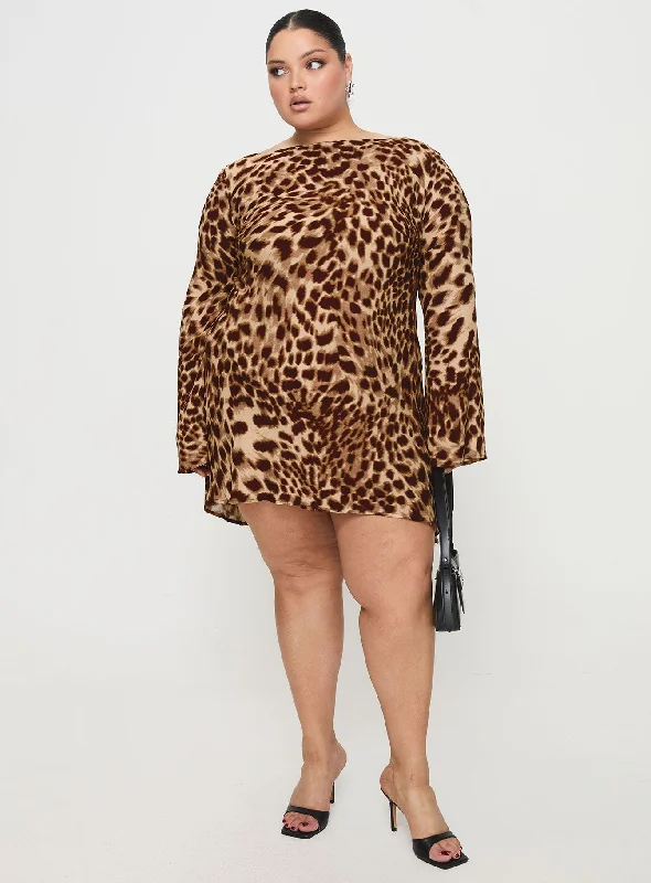 Halo Bias Mini Dress Leopard Curve