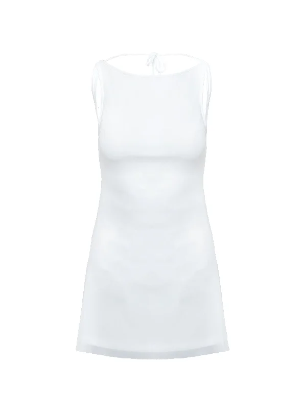 Lukea Sleeveless Mini Dress White