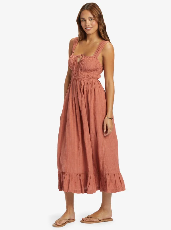 Roxy Paradise Winds Dress-Cedar Wood